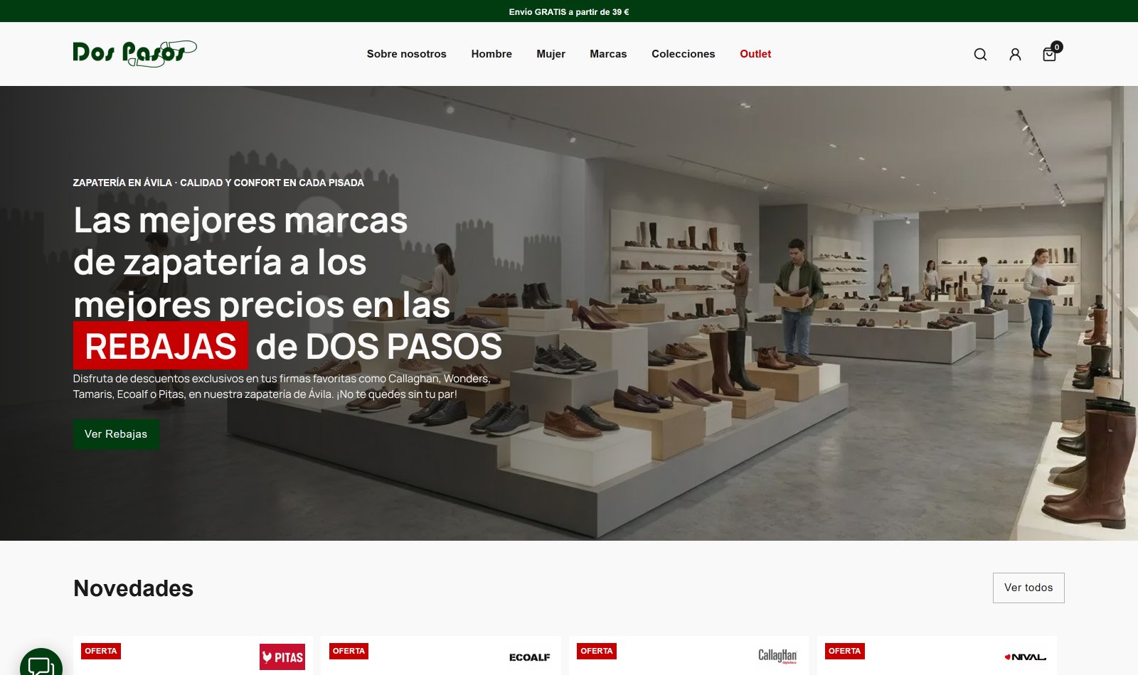 calzadosdospasos.com en producción.
