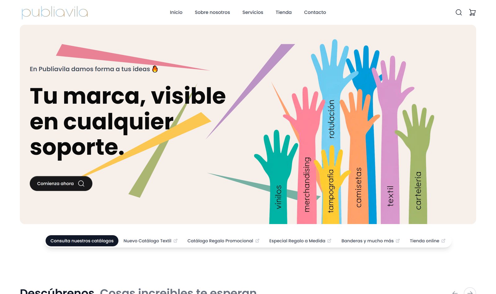 publiavila.com en producción.